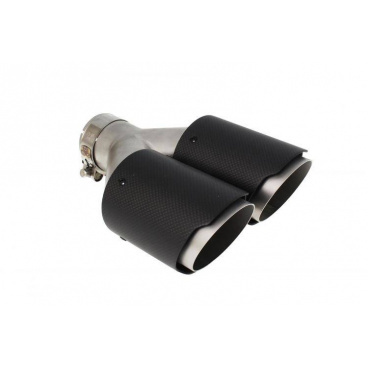 Univerzálna koncovka výfuku nerez 100% karbón kryt dual 2x101 mm