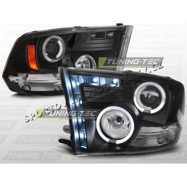 Dodge RAM 2009-11 predné číre svetlá Angel Eyes black (LPDO08) Dodge RAM 2009-11 predné číre svetlá Angel Eyes black (LPDO08)