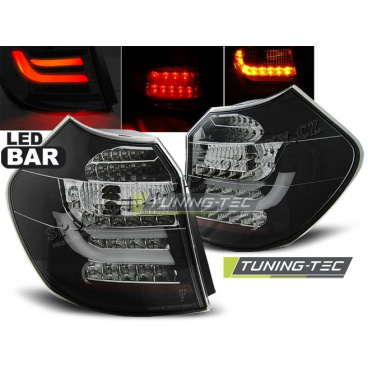 BMW E87/E81 2004-08.2007 zadné lampy black LED BAR (LDBM85)