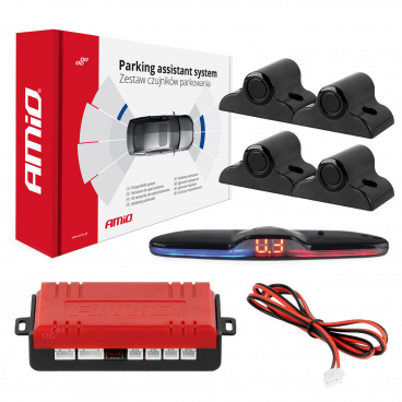 Sada parkovacích senzorov cúvacie senzory MAX LED 4 čierne senzory 19 mm TRUCK A