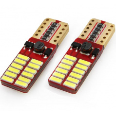 Žiarovky 24 SMD LED T10 (W5W) 12V biela CAN-BUS III - 2 ks