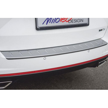 Prah piatych dverí s výstupkami - strieborný matný - Škoda Octavia III Scout, Facelift Scout, od r.v.2013 / 2017