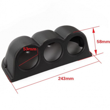 Kryt pre 3 budíky 52 mm na palubnú dosku