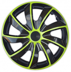 Kryty kolies Quad Bicolor Green 13-16" (po 1 ks)