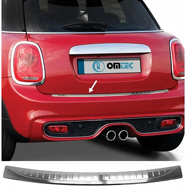 Nerezový leštený kryt hornej hrany zadného nárazníka Mini Cooper F56, F60 2014-2023