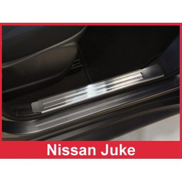 Nerez vnútorné ochranné lišty prahu dverí 2ks Nissan Juke 2010+ Nerez vnútorné ochranné lišty prahu dverí 2ks Nissan Juke 2010+