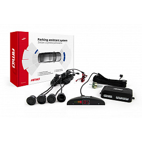 Sada parkovacích senzorov LED 4 čierne senzory AMIO-01565 Sada parkovacích senzorov LED 4 čierne senzory AMIO-01565