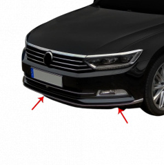 Nerez spodné lip s podlepením Omtec VW Passat 2015-19 (3 ks) čierny