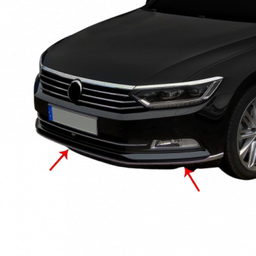 Nerez spodné lip s podlepením Omtec VW Passat 2015-19 (3 ks) čierny Nerez spodné lip s podlepením Omtec VW Passat 2015-19 (3 ks) čierny