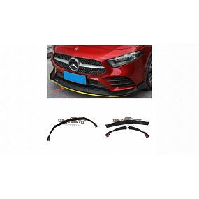 Predný spojler Mercedes-Benz A W177 Nárazník Predný Lesklá Čierna Predný spojler Mercedes-Benz A W177 Nárazník Predný Lesklá Čierna