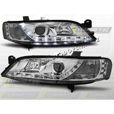 OPEL VECTRA B 1995-98 PŘEDNÍ ČÍRÁ SVĚTLA DAYLIGHT LED CHROME OPEL VECTRA B 1995-98 PŘEDNÍ ČÍRÁ SVĚTLA DAYLIGHT LED CHROME