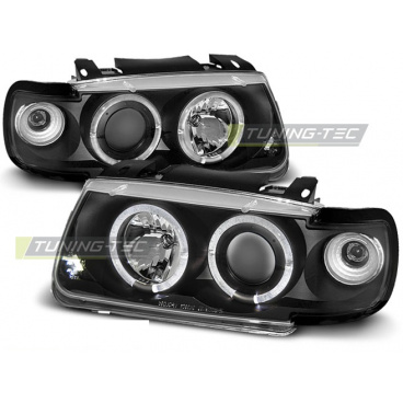 VW Polo 6N 10.94-09.99 hatchback predné číre svetlá Angel Eyes black (LPVW09)
