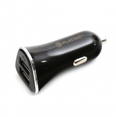 USB nabíjačka - 2xUSB 3,4A + microUSB kábel 1m black