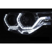 BMW F30, F31 10.2011 - 05.2015 predné svetlá Angel eyes LED chrome DRL