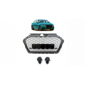 Gril Audi A3 8V Facelift Lesklá Čierna Gril Audi A3 8V Facelift Lesklá Čierna