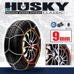 Sněhové řetězy Husky Klasic 9 mm (německý certifikát TUV/GS)