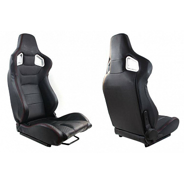 Športové polohovateľné sedačky carbon A1 Racing Glock čierne 