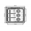 ALU Panel 12V / 24V (3 vodotesné spínače s certifikátom IP68)