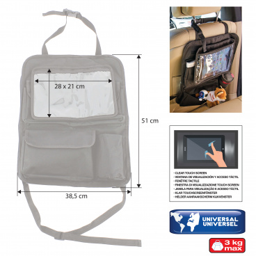 Organizér za predné sedadlo - oddeliteľná predná časť