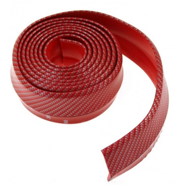 Univerzálny spodný pružný lip s podlepením červený karbón vzor