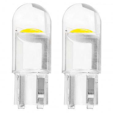 LED žiarovky STANDARD T10 W5W COB HPC 12V Číra biela