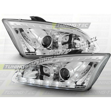Ford Focus MK2 2004-08 predné číre svetlá daylight LED chrome (LPFO18) Ford Focus MK2 2004-08 predné číre svetlá daylight LED chrome (LPFO18)