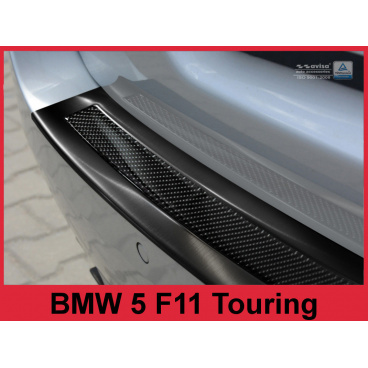 Carbon kryt- čierna ochrana prahu zadného nárazníka BMW 5 F11 kombi 2010+