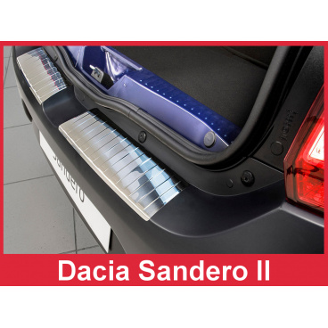 Nerez kryt- ochrana prahu zadného nárazníka Dacia Sandero II htb 2010+ Nerez kryt- ochrana prahu zadného nárazníka Dacia Sandero II htb 2010+
