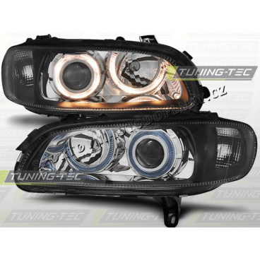 OPEL OMEGA 1994-99 PŘEDNÍ ČÍRÁ SVĚTLA ANGEL EYES BLACK OPEL OMEGA 1994-99 PŘEDNÍ ČÍRÁ SVĚTLA ANGEL EYES BLACK