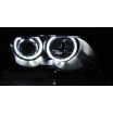 BMW E46 05.1998-08.2001 Limousine, Touring predné číre svetlá Angel Eyes LED black (LPBMG1)