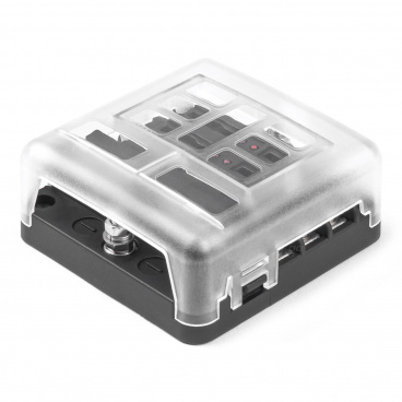 Skrinka s poistkami s negatívnou lištou LED 6 zásuviek