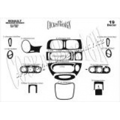 Renault Megane PH2 99-01 - dekor přístrojové desky TITAN