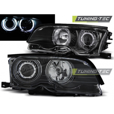 BMW E46 04.1999-08.2001 Coupe Cabrio predné svetlá Angel Eyes CCFL black (LPBMB7) BMW E46 04.1999-08.2001 Coupe Cabrio predné svetlá Angel Eyes CCFL black (LPBMB7)