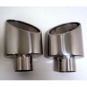 Športové nerez koncovky výfuku oválne - sada 2 kusov