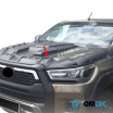 3-dielny deflektor kapoty Toyota Hilux 2020-25 čierny