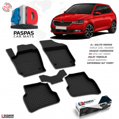 Gumový set 4D presných autokobercov Škoda Fabia III 2014-21