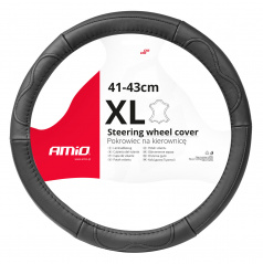 Kožený poťah na volant automobilu XL 41-43cm SWC-49-XL AMIO-03553