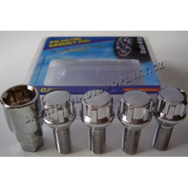 Poistné skrutky, matky kolies chróm prevedenie