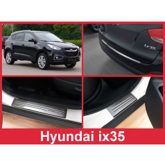 Nerez kryt- zostava-ochrana prahu zadného nárazníka + ochranné lišty prahu dverí Hyundai IX35 2010-16