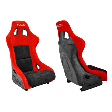 Športové sedadlo SLIDE KS2 Premium Čierna & Červená Velúr Čierny Trbliet