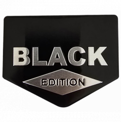 Samolepiaci kovový znak BLACK EDITION 80X62 mm