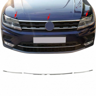 Nerez chróm lišta prednej masky OmtecVW Tiguan II 2016+ v štýle R-Line Nerez chróm lišta prednej masky OmtecVW Tiguan II 2016+ v štýle R-Line