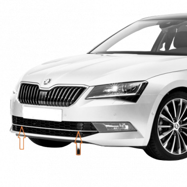 Nerez spodná lišta prednej masky Škoda Superb III 2015+ Omtec Nerez spodná lišta prednej masky Škoda Superb III 2015+ Omtec