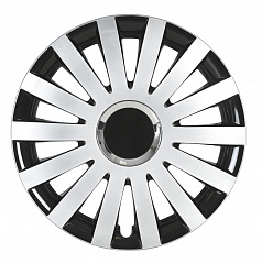 Puklice na auto SAIL 15" palcov čierno-strieborná