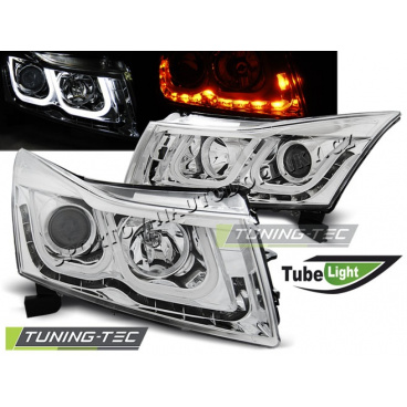 Chevrolet Cruze 2009-12 predné svetlá Tube Light chrome (LPCT05)