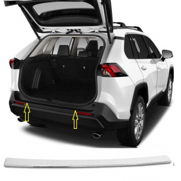 Nerez leštený kryt hrany zadného nárazníka Toyota RAV4 2018-2023