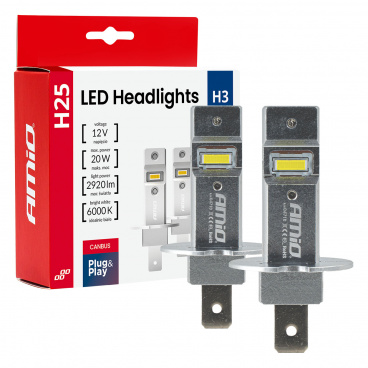 LED automobilové žiarovky série H25 CANBUS H3 12V 20W LED automobilové žiarovky série H25 CANBUS H3 12V 20W