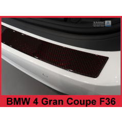 Carbon kryt- ochrana prahu zadného nárazníka 3 D BMW 4 F36 Grand Coupe 2014-16