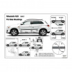 Ochranné bočné lišty na dvere, Mitsubishi ASX, 2010+