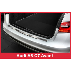 Nerez kryt- ochrana prahu zadného nárazníka Audi A6 C7 Combi 2011-16